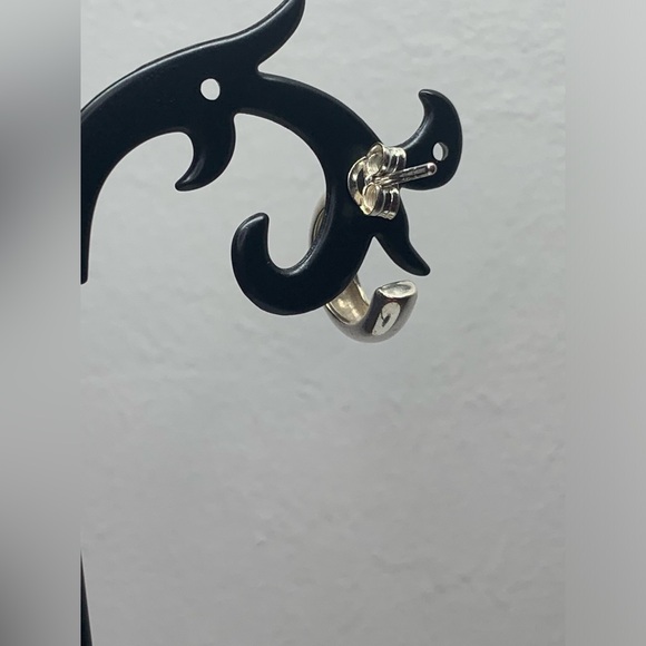 Silpada Rare HTF Sterling Silver Petite Simple VERY COOL Hoop Earrings on Posts - Picture 7 of 15